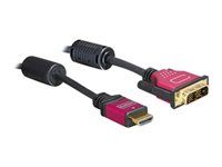 Kábel adaptéra – jeden spoj – HDMI s kolíkmi (samec) na DVI-D s kolíkmi (samec)