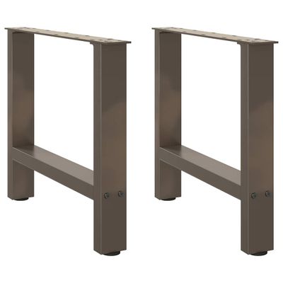 vidaXL Nohy konferenčného stolíka, prírodná oceľ, 2 ks, 60 x (42-43) cm, oceľ