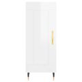 vidaXL Komoda lesklá biela 34,5x34x90 cm spracované drevo