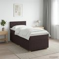 vidaXL Posteľ boxspring s matracom Tmavohnedá 90 x 190 cm Látka