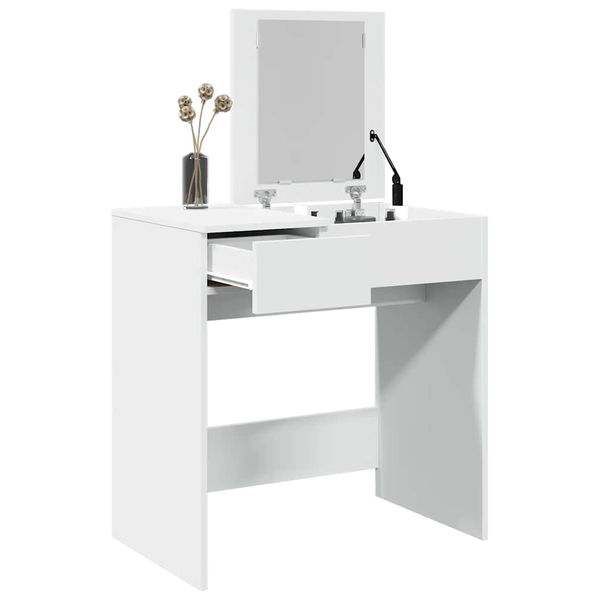 vidaXL Toaletný stolík so zrkadlom biely 73x46,5x120 cm