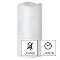 LED dekoratívny projektor – vločky, 3x AAA, vnútorný, studená biela