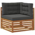 vidaXL Záhradná súprava gaučov 4 ks Prírodná a antracitová