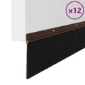vidaXL Kefkové tesnenia na dvere s montážou na skrutky 12 ks 100 cm