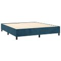 vidaXL Posteľný rám boxsping s matracom tmavomodrý 160x200 cm zamat