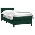 vidaXL Posteľný rám boxsping s matracom tmavozelený 100x210 cm zamat