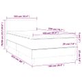vidaXL Posteľný rám boxsping s matracom tmavomodrý 100x200 cm zamat