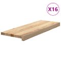 vidaXL Schodiskové stupne 16 ks 70x25x2 cm neošetrený dubový masív