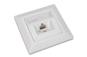 Solarix - zásuvka CAT5E UTP 1 x RJ45 pod omietku biela