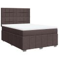 vidaXL Boxspring posteľ s matracom tmavohnedá 160x200 cm látka
