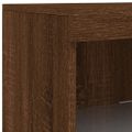 vidaXL Komoda s LED svetlami hnedý dub 41x37x100 cm