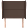 vidaXL Čelo postele so záhybmi hnedé 83x23x118/128 cm umelá koža