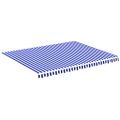 vidaXL Náhradná látka na markízu, modro-biela, 450x350 cm, polyester