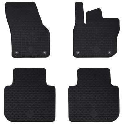 vidaXL Autokoberec 4 pcs Čierna vhodné pre Škoda KODIAQ TDI 2024- Guma