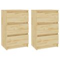 vidaXL Nočné stolíky 2 ks 40x29,5x64 cm, borovicový masív