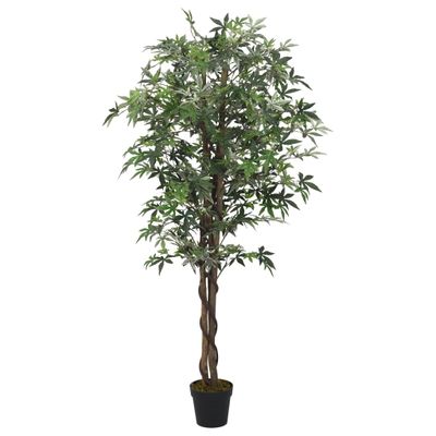 vidaXL Umelý javorový strom 756 listov 200 cm zelený
