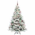 vidaXL Umelý vianočný stromček s 300 LED-i Biela 180 cm PE a PVC