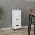 vidaXL Komoda lesklá biela 34,5x34x90 cm spracované drevo