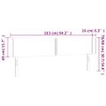 vidaXL Čelo postele s LED modré 163x16x78/88 cm látka