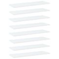 vidaXL Prídavné police 8 ks, biele 60x20x1,5 cm, kompozitné drevo