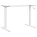 vidaXL Rám stola na státie biely (94-135)x60x(70-114) cm oceľ