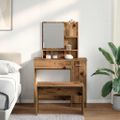 VidaXL súprava toaletného stolíka Old Wood Engineered Wood