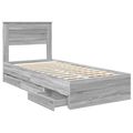 vidaXL Rám postele Sivý Sonoma 75 x 190 cm Inžinierske drevo