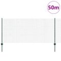 vidaXL Zvarené pletivo s podperami 50 x 1 m PVC potiahnutá oceľ Zelená