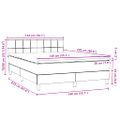 vidaXL Posteľný rám boxsping s matracom tmavozelený 140x220 cm zamat