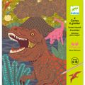 Vyškrabovacie obrázky Doba dinosaurov 4 ks