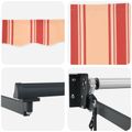 vidaXL Sklopná markíza Žltá a oranžová 300 x 250 cm Polyester a kov