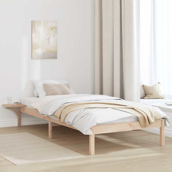 vidaXL Rám postele Prírodná 80 x 200 cm Masívne borovicové drevo