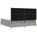 vidaXL Posteľ s pružinovým rámom Svetlosivá 200 x 200 cm látka