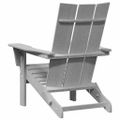 vidaXL Skladacia Adirondack kreslo Svetlosivá 80,5 x 74,5 x 92 cm HDPE