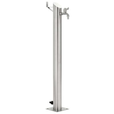 vidaXL Záhradný stĺpik na vodu, nehrdzavejúca oceľ, okrúhly 95 cm