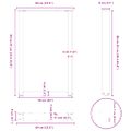 vidaXL Nohy barového stola v tvare U, 2 ks, biele, 60 x (90-91) cm, oceľové