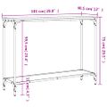 vidaXL Konzolový stolík dymový dub 101x30,5x75 cm kompozitné drevo