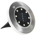 vidaXL Zapustené solárne svetlá do zeme 8 ks, LED svetlá, teplé biele