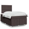 vidaXL Boxspring posteľ s matracom tmavohnedá 120x190 cm látka