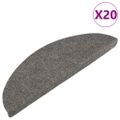 vidaXL Schodiskové rohože samolepiace 20 ks sivé 56x17x3 cm