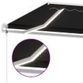 vidaXL Automatická markíza, LED a senzor vetra 300x250 cm, antracitová