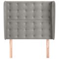 vidaXL Čelo postele so záhybmi bledosivé 103x23x118/128 cm zamat
