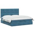 vidaXL Polohovací postel s matrací Tmavomodrá 140 x 190 cm Zamat