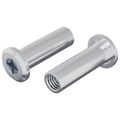 vidaXL Zámková matica 2 ks Strieborná M6 x 25 mm Oceľ