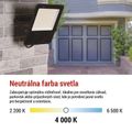 LED reflektor VISIO čierny, 100 W neutrálna biela