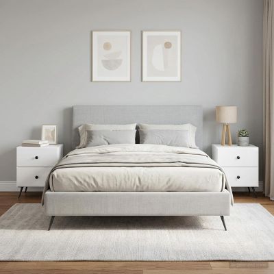 vidaXL Nočný stolík 2 ks Biela s vysokým leskom 43 x 34,5 x 47,5 cm