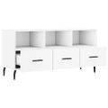 vidaXL TV stolík biely 102x36x50 cm kompozitné drevo