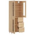 vidaXL Vysoká skrinka dub sonoma 69,5x34x180 cm spracované drevo