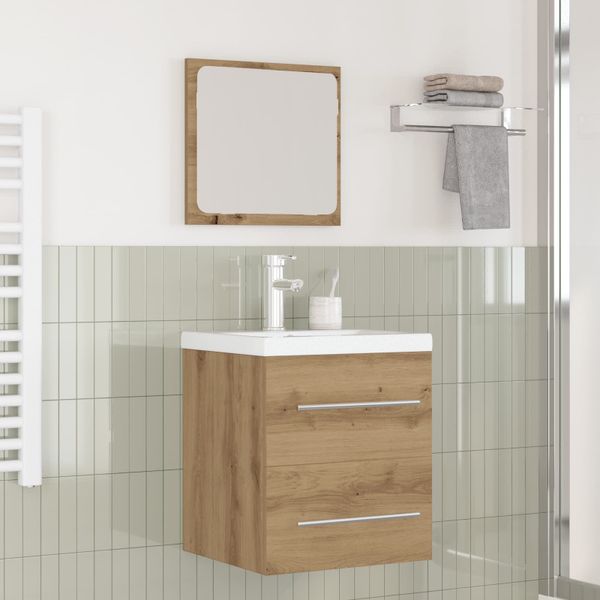 vidaXL Sada kúpeľňového nábytku 2 pcs Remeselný dub Kompozitné drevo