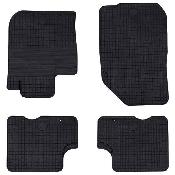 vidaXL Autokoberec 4 pcs Čierna vhodné pre DACIA DUSTER 2010-2017 Guma